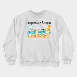 Happiness Is Being A Grangran Summer Beach Happy Mother's Day Crewneck Sweatshirt